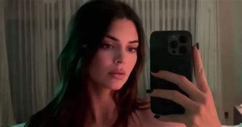 Kendall Jenner Poses Topless in Series of Mirror Selfies